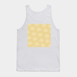 shark eye shell aloha print pattern yellow tan white Tank Top